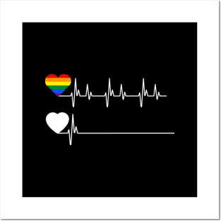 LGBT Heartbeat , Heartbeat lgbt , LGBT heartbeat LGBT rainbow heartbeat gay and lesbian pride , LBGT Gift Heartbeat Pride Posters and Art